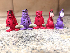 Vintage 1987 1988 Flintstones PVC Figures Lot 5 Fred Barney Dino HBP Inc Vending