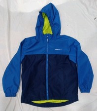 Eddie Bauer Interchangeable Kids Small 7/8 Blue Navy Hooded Fleece Lined Coat