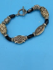  Boho,tribal Inspired Bead  Bracelet Vintage Beautiful Costume Jewelry 