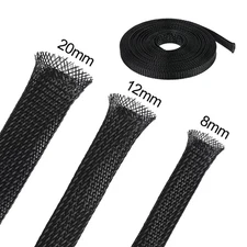 3m PET Braided Cable Sleeve: Expandable Wire Mesh Sleeve for Cable Management