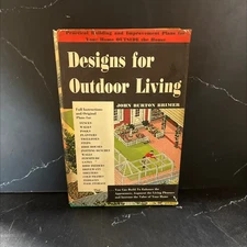 designs for outdoor living book, by john burton brimer, 1959 Hardcover