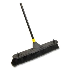 Quickie 2837108 Bulldozer Tight Grip Smooth Surface Pushbroom With Scraper