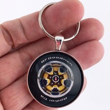 Vintage Oldsmobile Cutlass Supreme Gold Rally Wheel 1.2" Diameter Keychain