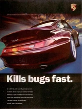 Porsche Kills Bugs Fast Print AD | POSTER 24" X 18" | Sweet!
