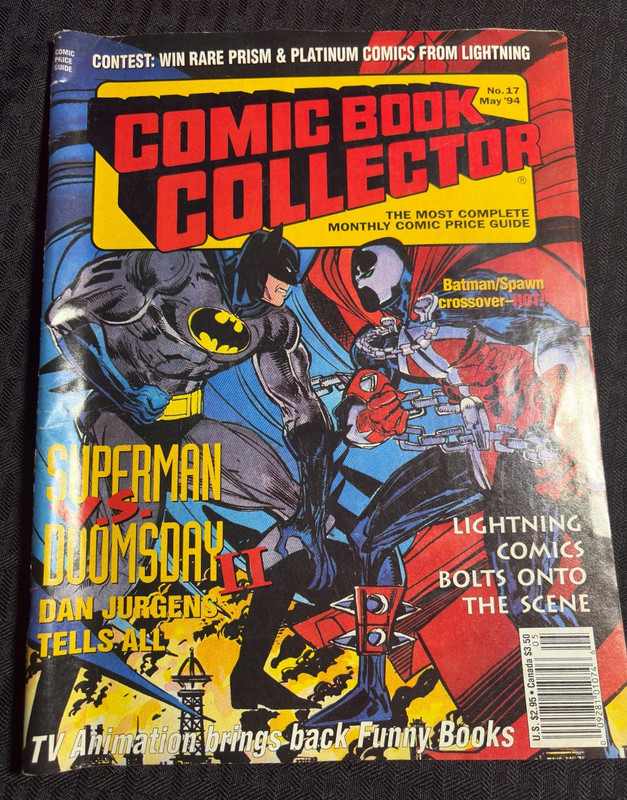 1994 COMIC BOOK COLLECTOR #17 FN- 5.5 Superman vs Doomsday / Batman & Spawn