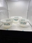 VINTAGE FIRE KING ANCHOR HOCKING ATOMIC BLUE HEAVEN CINDERELLA  MIXING BOWL SET