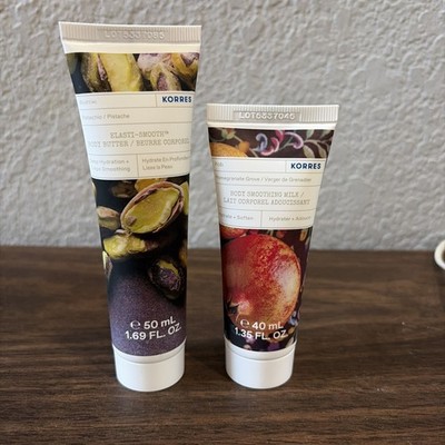 Korres SEALED Elasti-smooth Body Butter & Body Smoothing Milk Travel Sizes