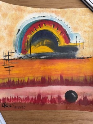 Anna Efka & Pia Mondo Original  Openair  2021 signiert 40x40cm
