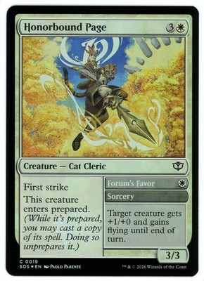 Honorbound Page (Foil) - 0019 - Secrets of Strixhaven SOS - NM/M MTG