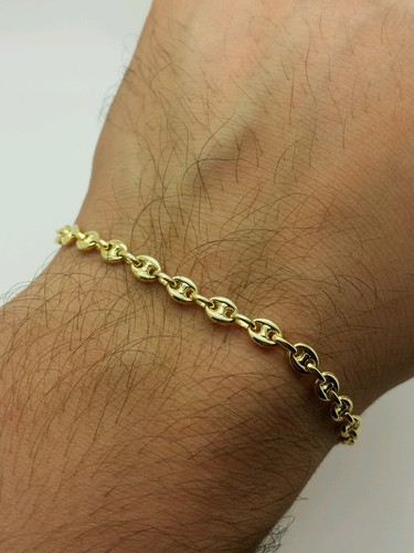 Mox Pearl Collana Catena Ancoraggio Mariner Placcata Oro 14K - Giallo, Lunghezza Regolabile 8-30 Pollici | Per Uomo E Donna Collana Cubana Uomo Oro - Foto 13