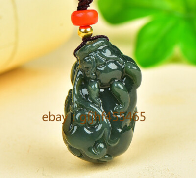 Authentic Natural Hotan Jade Pixiu Phoenix Pendant Talisman Treatment Jewelry