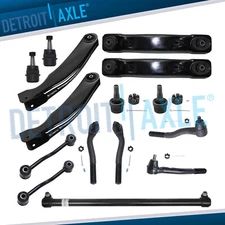 Front Upper Lower Control Arms Tie Rods Kit for 1999-2004 Jeep Grand Cherokee