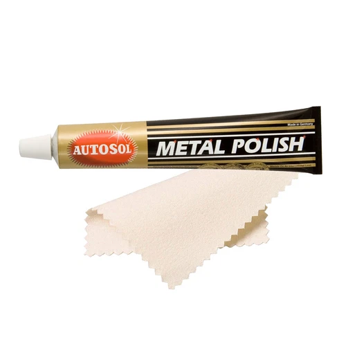 Autosol Metal Polish 75 ml for Chrome Copper Brass #1000 w/ Cloth FAST SHIPPING