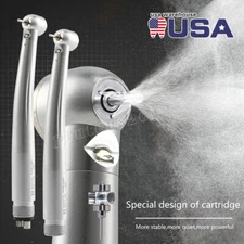 Dental E-Generator LED High Speed Handpiece Stainless Triple Spray 4H/2Hole