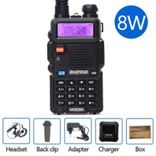 8W Baofeng UV-5R Walkie Talkie High Power Amateur Ham CB Two way Radio Station