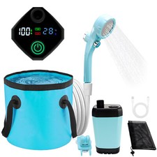 Portable Shower for Camping 7800mAh Rechargeable 5 Gallons Shower Pump with USB