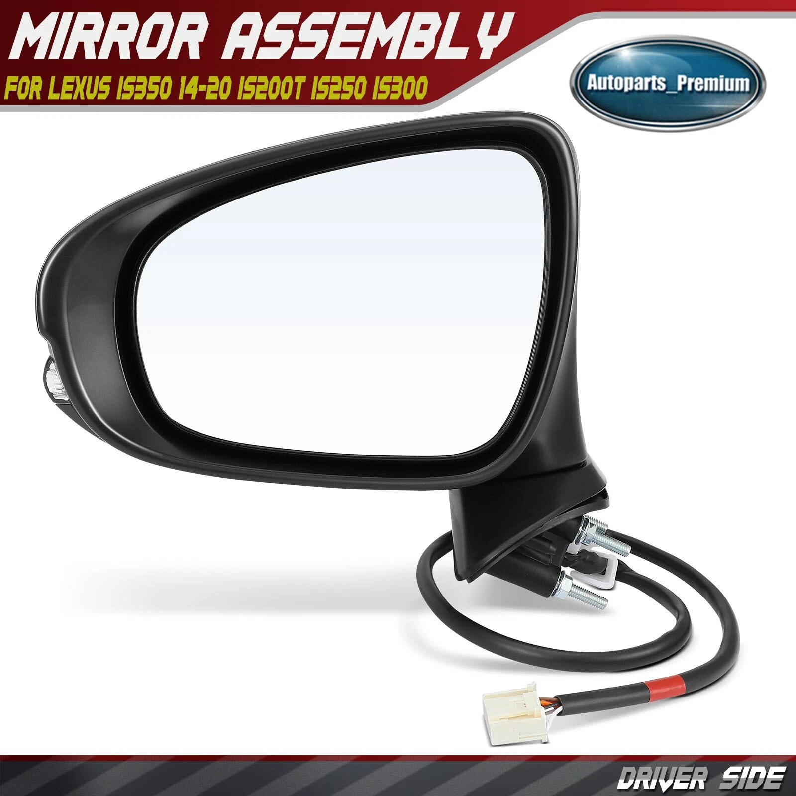 Left Power Mirror Manual Fold Heated w/ Signal for Lexus IS350 14-20 IS250 IS300
Opens in a new wind
