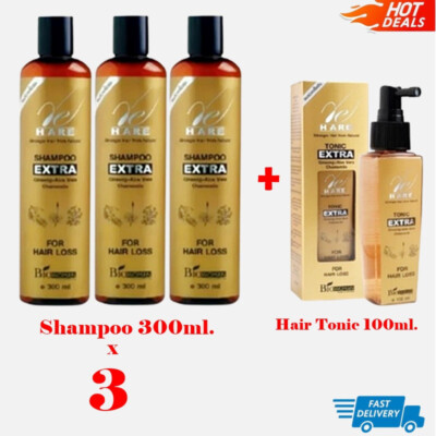 100ml. Hair Tonic+3 x 300 ml. Shampoo Biowoman Natural Anti Hair Loss Treatment