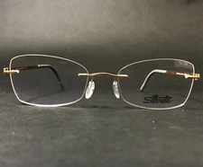 Silhouette Eyeglasses Frames 5529 HC 6520 Momentum Rose Gold Gray 52-19-140