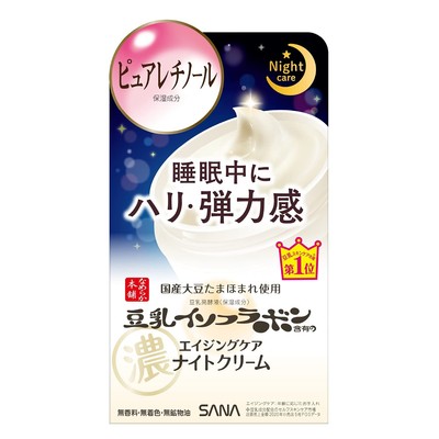 Nameraka Honpo Wrinkle Night Cream 50g Sojamilch Isoflavon Pure Retinol