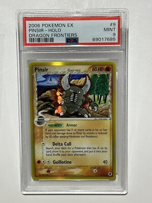 2006 Pokemon Ex Dragon Frontiers - Pinsir Holo #9 PSA 9 MINT | eBay