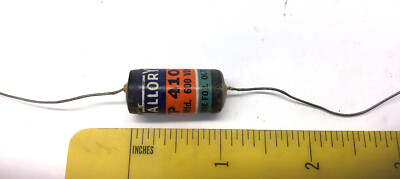 1 NOS 1940s Mallory TP 410 Wax .01 uf 600 v Capacitor