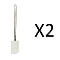 Rsvp Flexible White Silicone Mixing Spatula W/ Stainless Steel Handle (2-pack) on sale Rsvp Flexible White Silicone Mixing Spatula W/ Stainless Steel Handle (2-pack) on sale