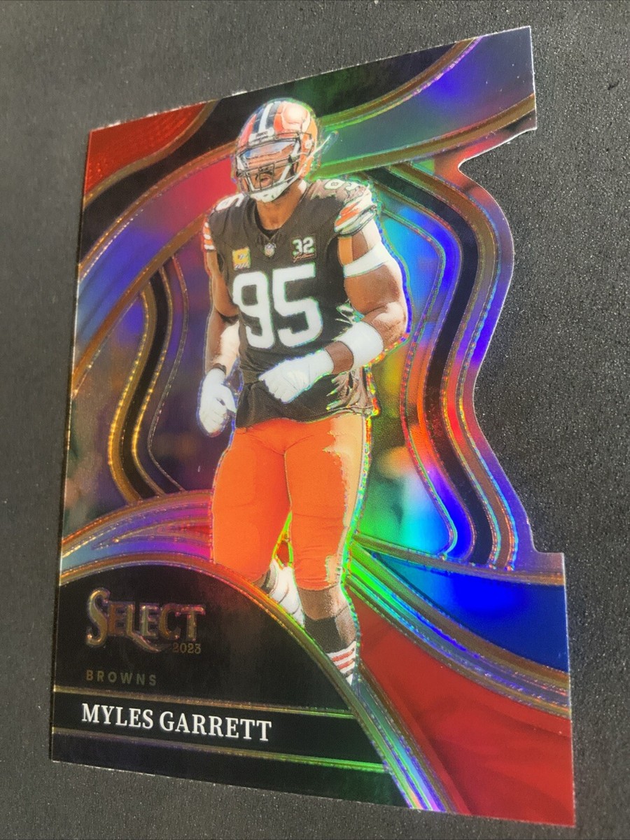2023 Panini Select Myles Garrett Club Level Red Blue Die Cut Prizm