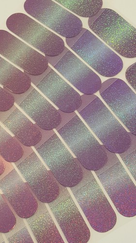 Jamberry July 2015 SBE, HOLOGRAPHIC OMBRE, 1/2 sheet, Roller Disco - Picture 2 of 5