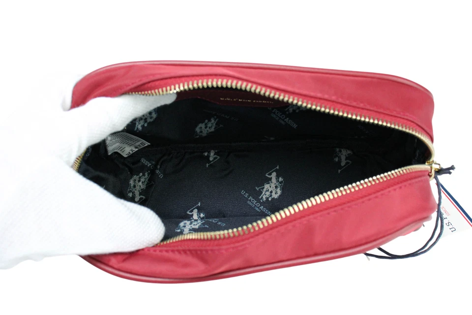 US Polo Assn. Houston Beauty Bolso Mujer Uno Talla con Cremallera in Rojo Oscuro - Imagen 4 de 4