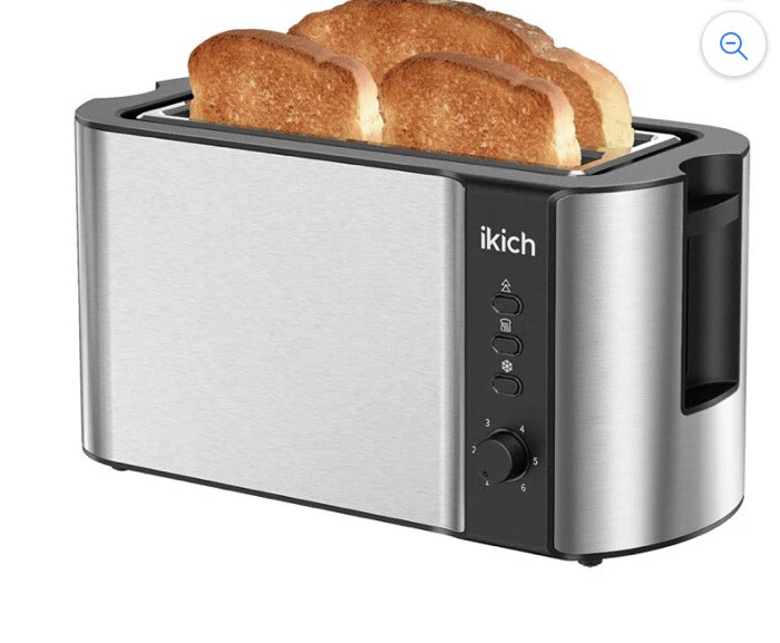 Salton Stainless Steel Digital Toaster Long Slot Slice, 40 OFF