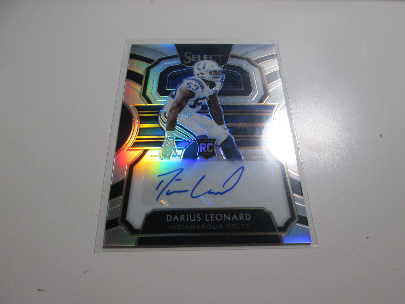 Darius Leonard Panini Select Rookie Signature Prizm #RSDL Base