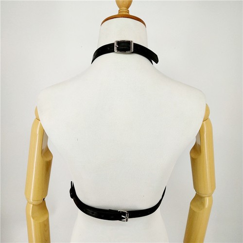 Women Sexy Bra Strap PU Leather Chest Belt Body Harness Punk Neck Bondage Garter - Picture 6 of 6