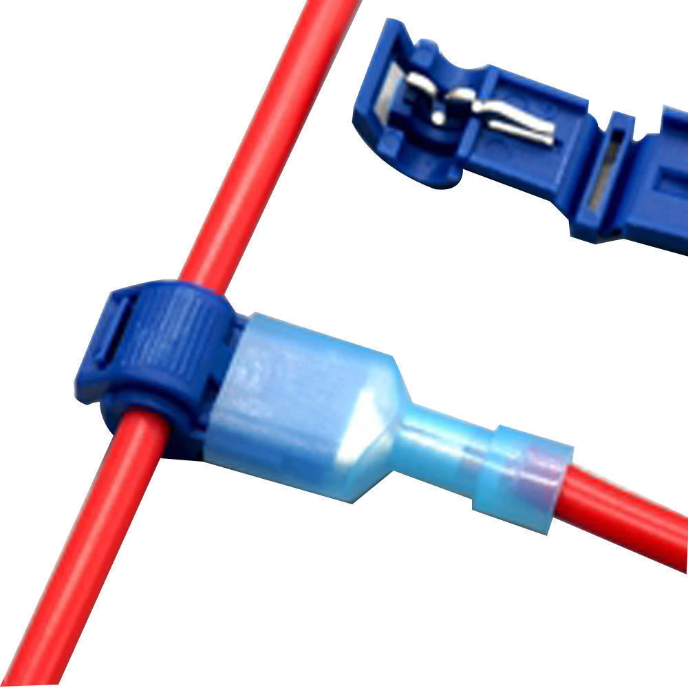 50X Terminals Connectors Quick Splice Lock T Tap Wire Joint Crimp Cable