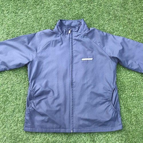 Reebok Ladies Grey / Blue windbreaker jacket size 12 Retro Lightweight - Picture 6 of 12