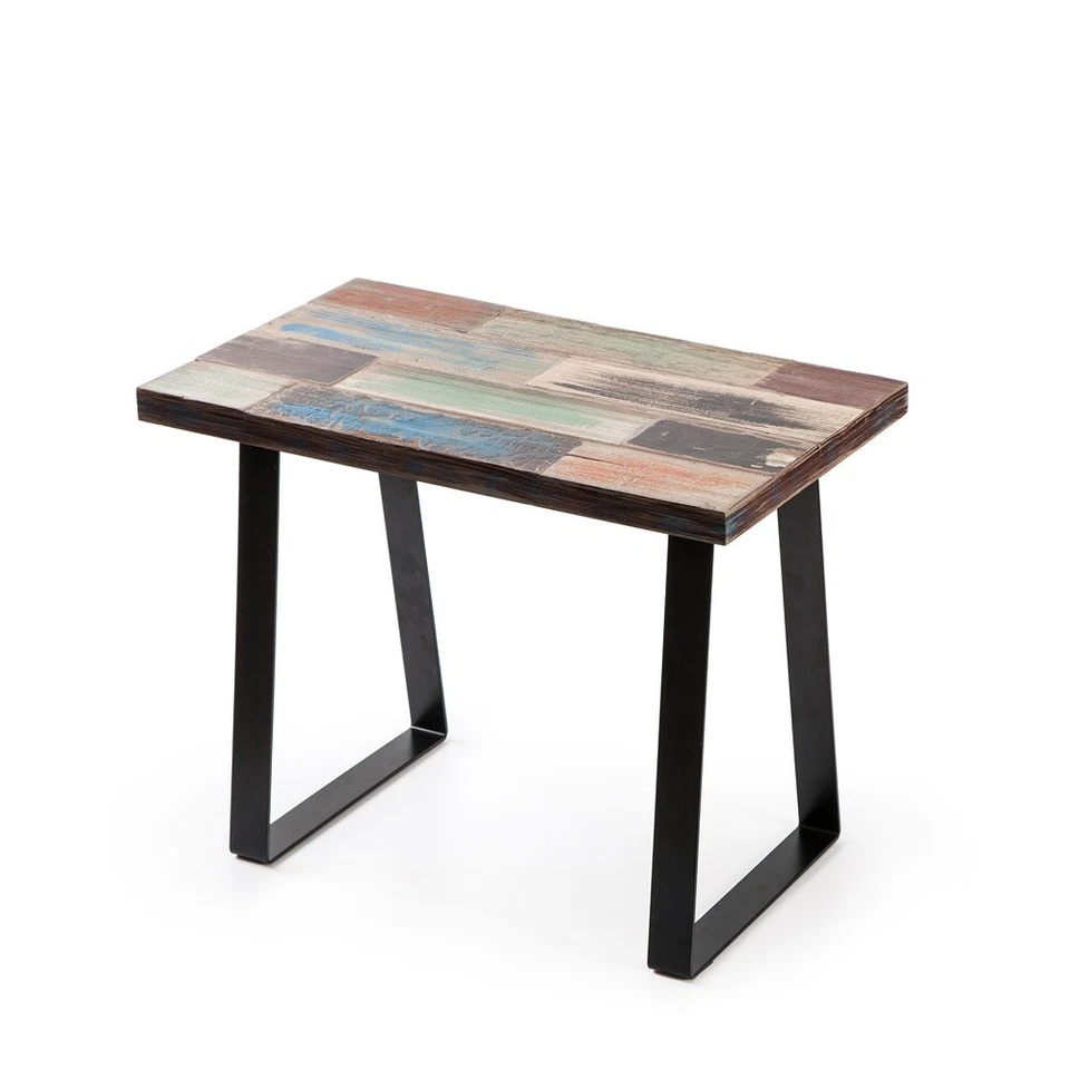 Greenage Side Table Reclaimed Wood Small Accent Coffee End Table Rectangular - Image 3 of 4