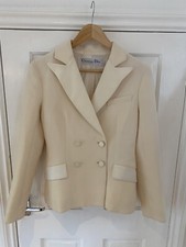 Christian Dior Cream Wool Blazer