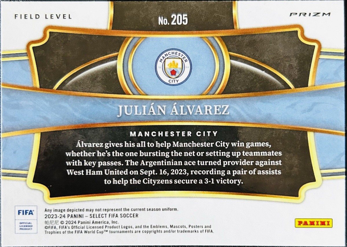 2023-24 Panini Select FIFA - Julian Alvarez - Field Level Silver