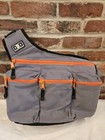 Diaper Dude Messenger Diaper Bag for Dads in Gray Baby Infant Diaper Wipe Bag