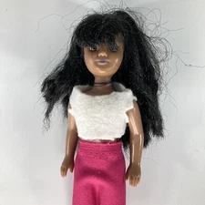 Vintage JPI African American White Shirt Pink Pants 6.5" Girl Doll