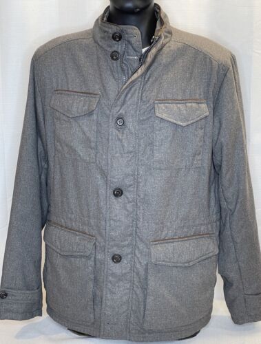 Peter Millar Prato Reversible Coat Jacket Men’s Size Large Brown /Grey - Picture 2 of 14