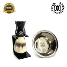 WET MEN'S SHAVING SET KIT (3 PC) BOAR BRISTLE HAIR SHAVE BRUSH, SHAVING CUP