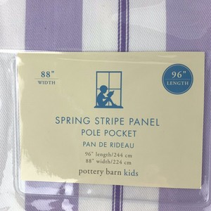 New Pottery Barn Curtain 96 X 88 Kids Spring Stripe Panel Pole