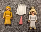 Vintage Playmobil Medieval King & His Court 3659 White Queen + Lady Figure