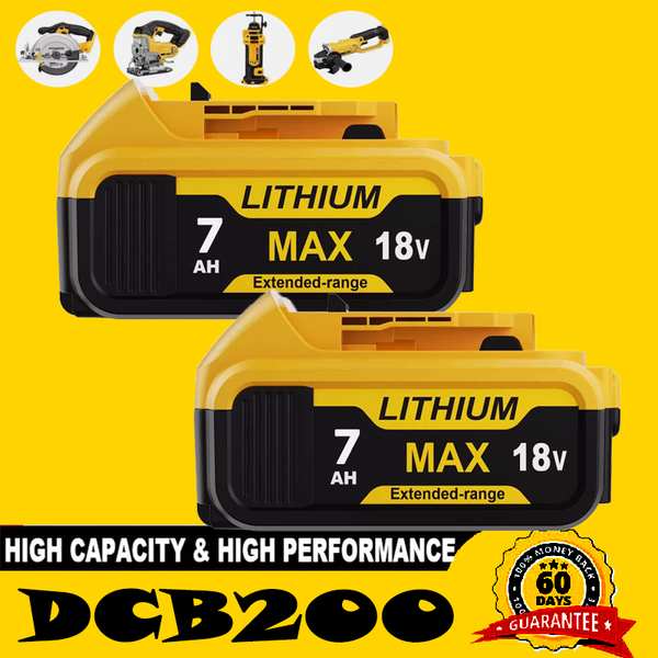Akku 18V 7,0 Ah Xr Li-Ion Batterie DCB182 FüR Dewalt DCB205-2 DCB184 DCB200-2 2X-image