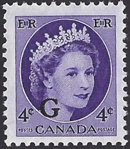 Canada #O43 "QUEEN ELIZABETH II" Brand New 1953 Overprint G Issue - 第 1/2 張圖片