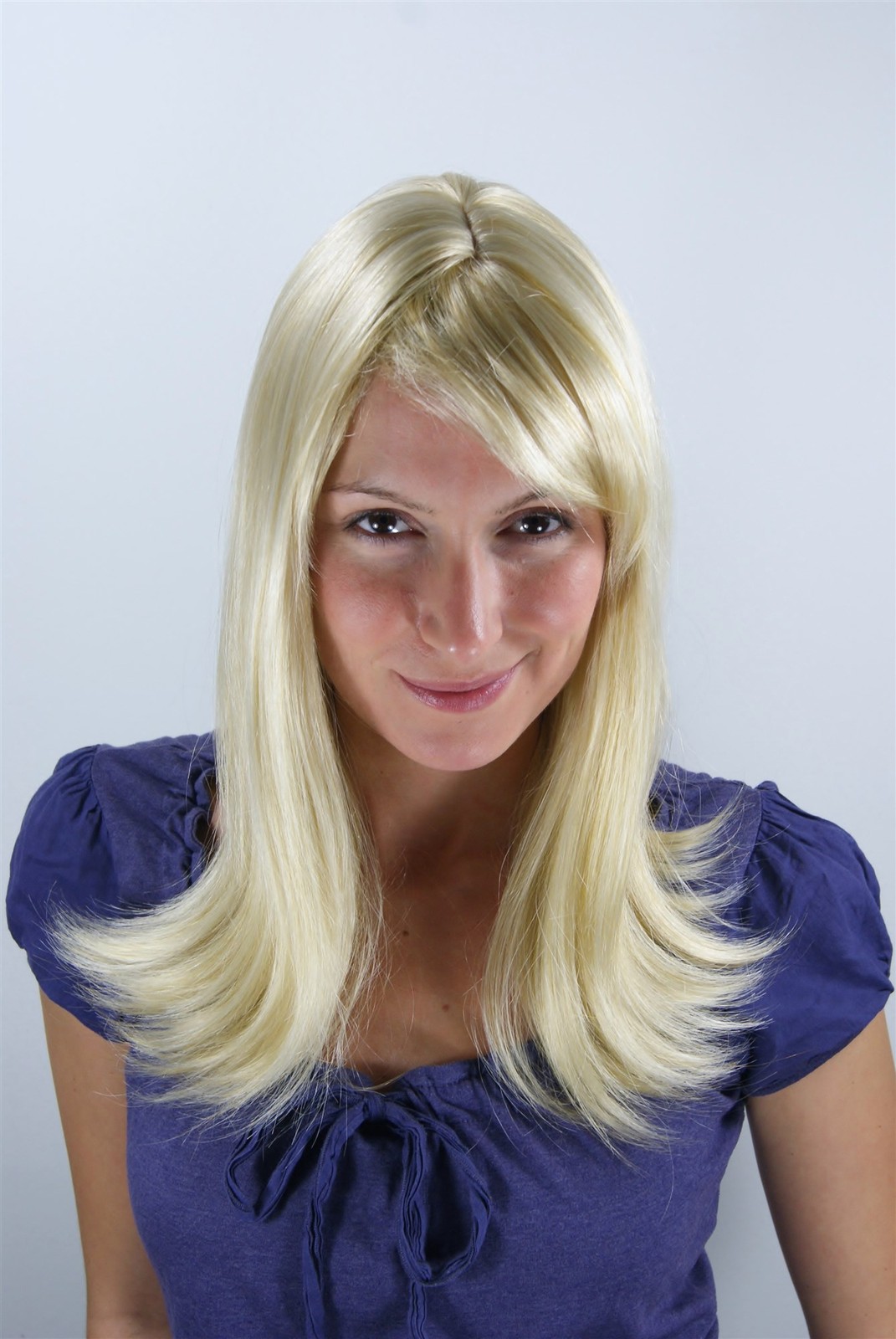 Women's Wig Light Blonde Long Smooth Sharpen Wavy 50CM 3218-611