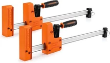 Jorgensen 2-pack 18''Bar Clamp Set 90° Parallel Clamp Cabinet Master Steel Jaw