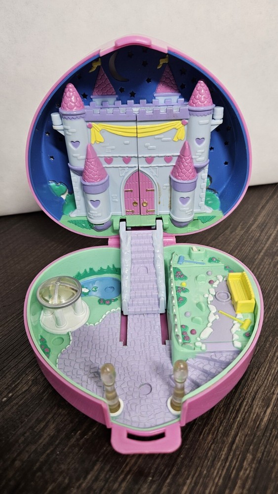 Polly Pocket Starlight Castle Pink Heart Compact ONLY Bluebird NO LIGHTS 1992