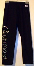 GK Elite Womens Black Dance Pants Size Adult XS EUC  